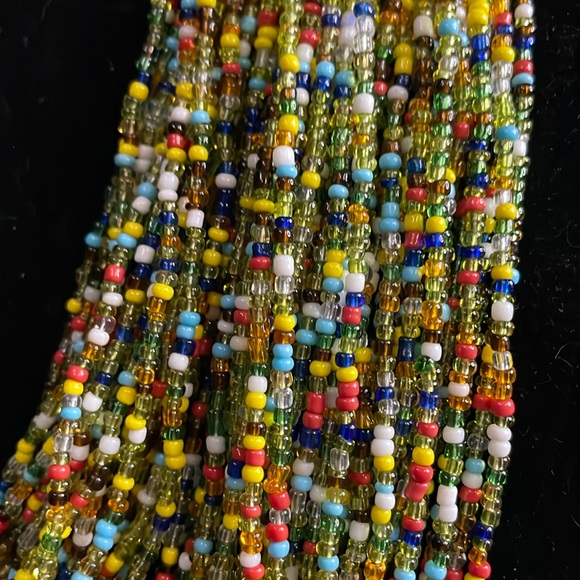 Multi Strand Glass Beaded Necklace - Picture 2 of 7